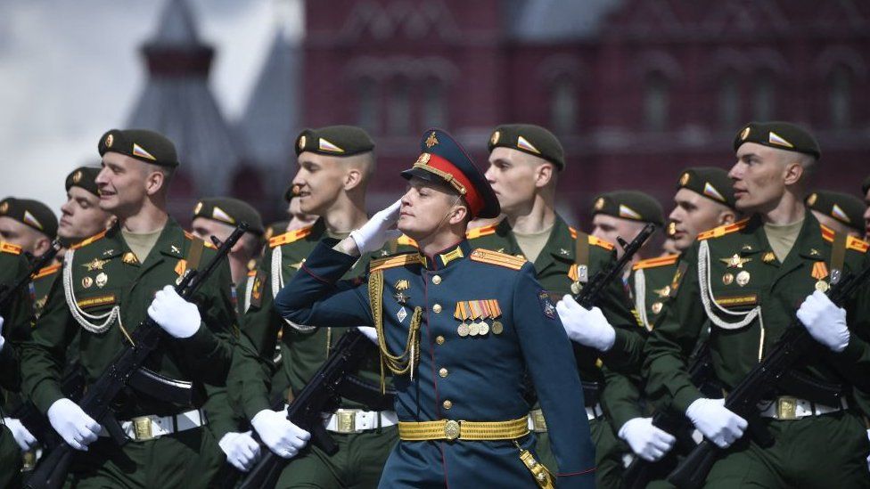 Around 11,000 Russian troops took part in the Victory Day march on Red Square