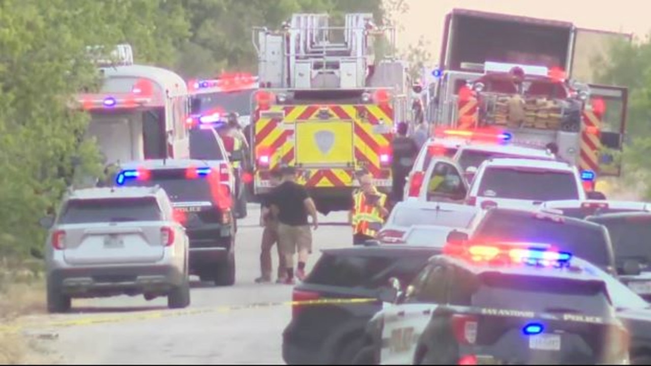 A massive police response was at the scene on the southwest side of San Antonio, Texas Picture: KSAT