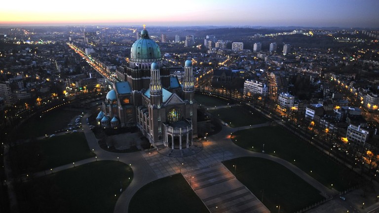 An aerial view of the Basilica of Koekelberg in Brussels, Belgium. © Wim Robberechts / Photonews via Getty Images