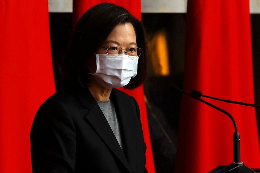 Taiwanese President Tsai Ing-wen said, ‘Peace depends on national defense, and national defense depends on the whole population.’ PHOTO: ANN WANG/REUTERS