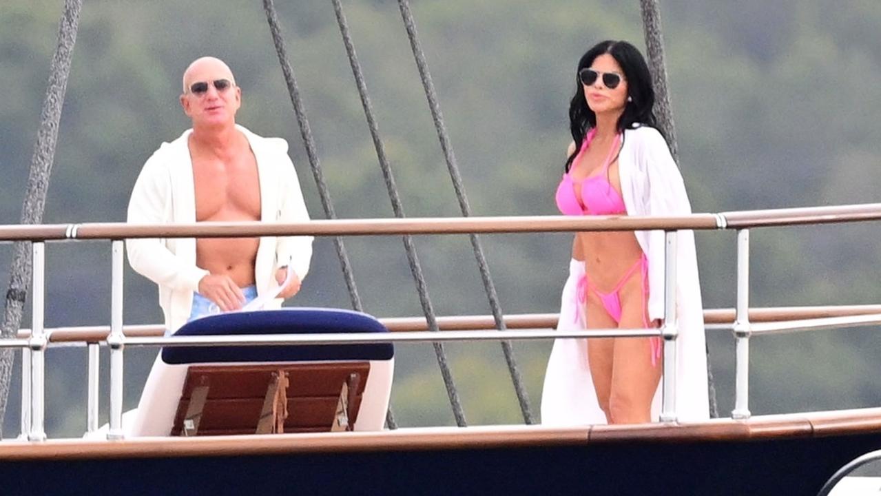 The couple were recently spotted enjoying their holiday on their mega boat. Picture: Cobra Dunes / Backgrid