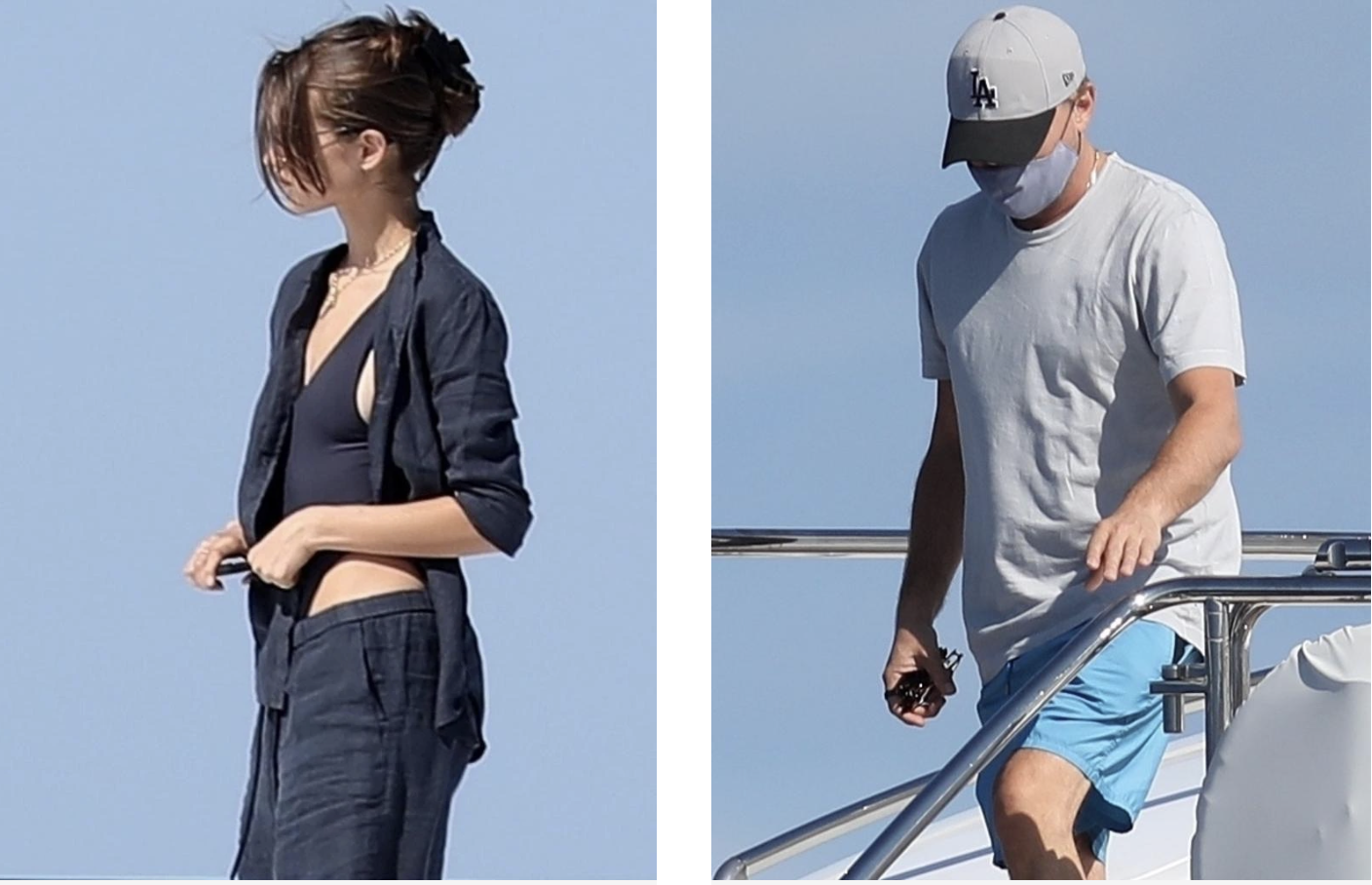 Meghan was spotted on the boat too! Source: Backgrid Leo was prancing around the boat. Source: BACKGRID Leo was prancing around the boat. Source: BACKGRID