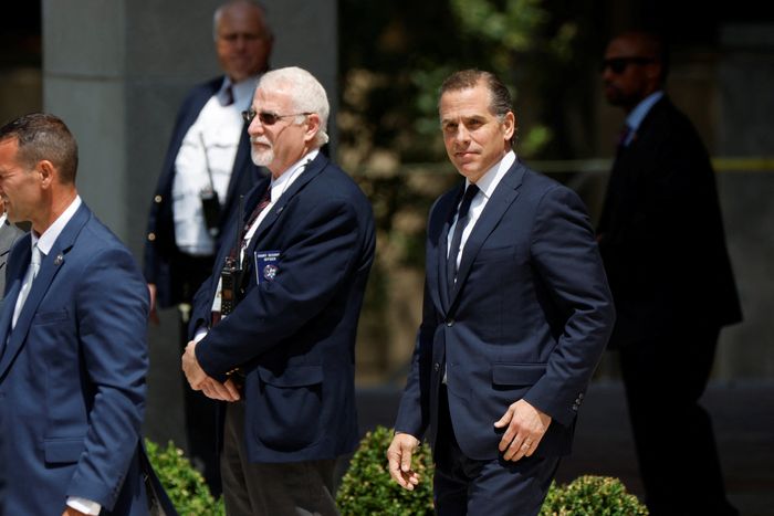 Hunter Biden leaving federal court after a plea hearing in Wilmington, Del. PHOTO: JONATHAN ERNST/REUTERS