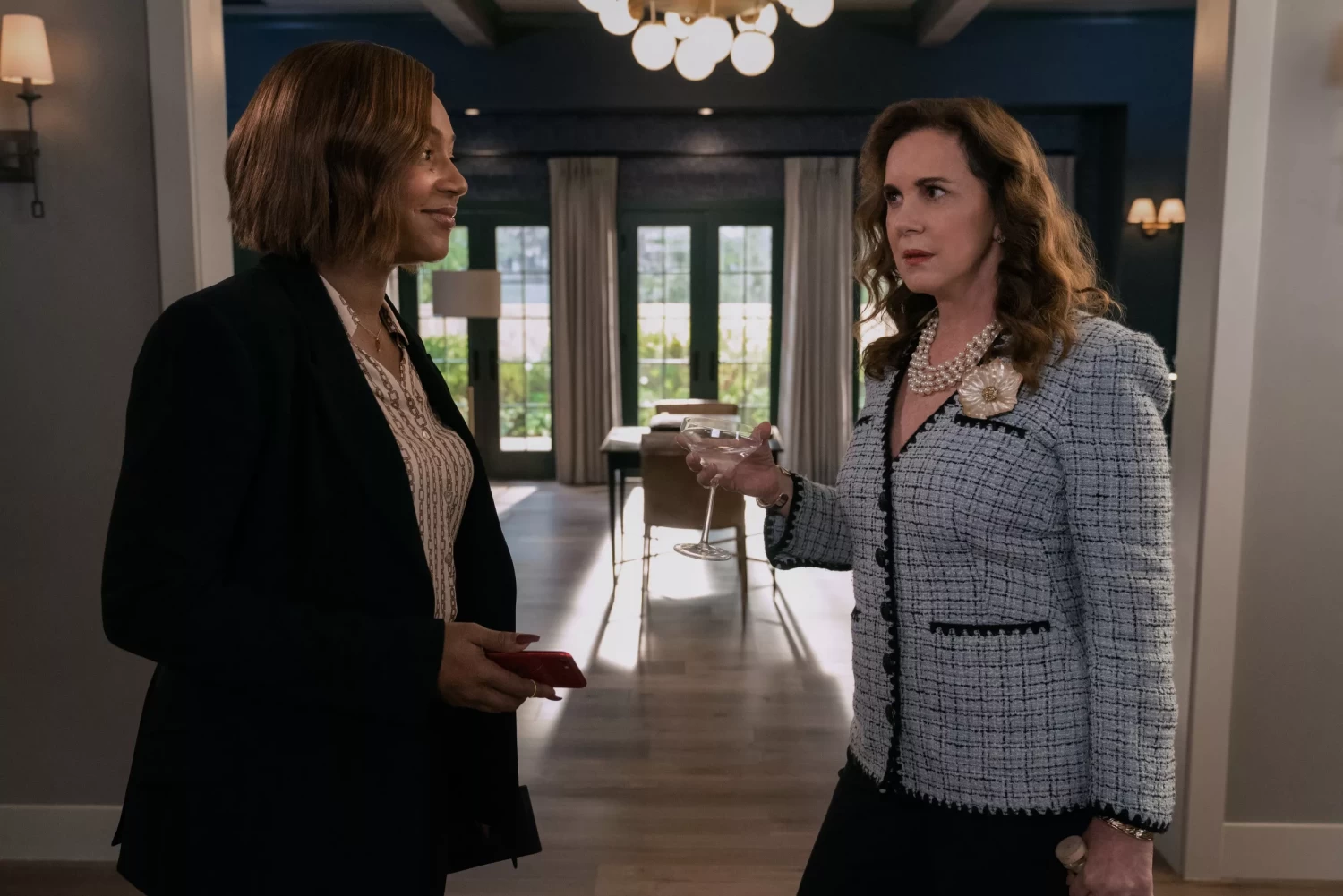 Episode 8. Tiffany Haddish and Elizabeth Perkins in 'The Afterparty,' premiering July 12, 2023 on Apple TV+.