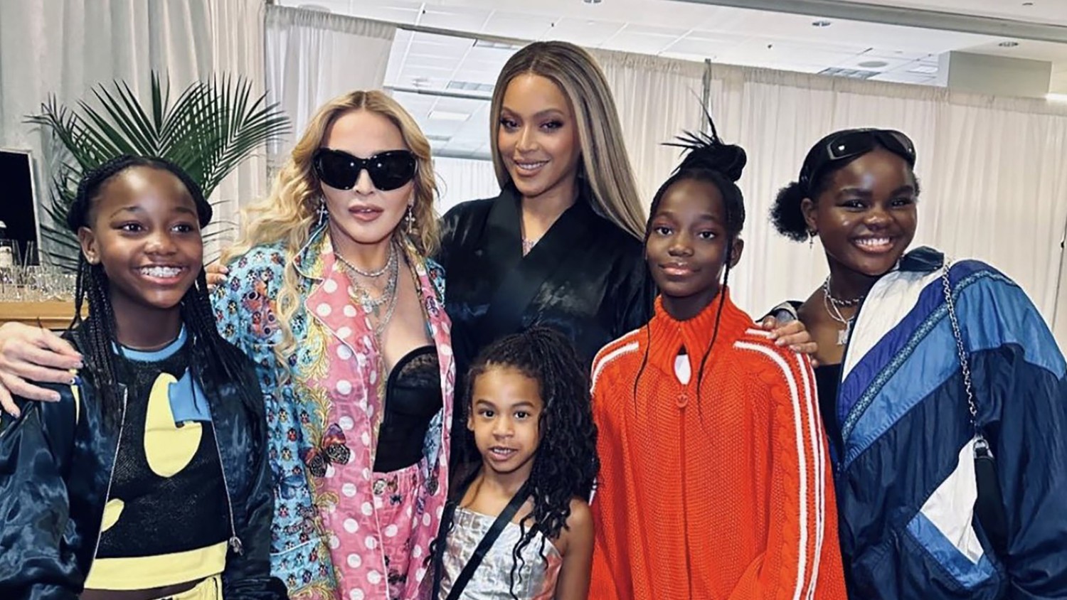 madonna/Instagram - Madonna and three of her daughters Stella, Estere and Mercy with Beyoncé and daughter Rumi in New York over the weekend.