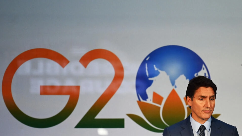 Canada's Prime Minister Justin Trudeau attends a press conference after the closing session of the G20 summit in New Delhi on September 10, 2023. © Money Sharma, AFP