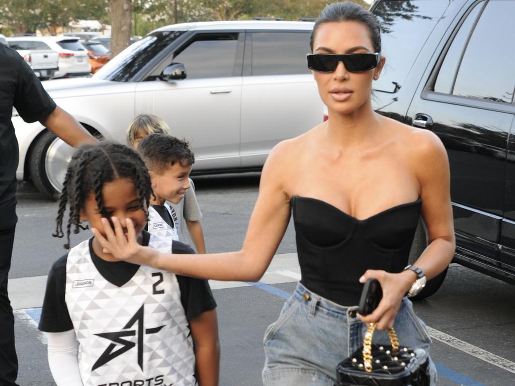 Kim Kardashian scolded her son Saint West. Picture: Splash News/Media Mode