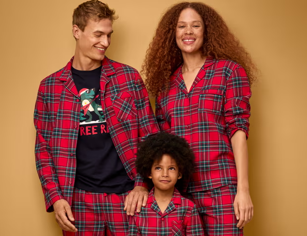 Check mates … M+S family pyjamas.