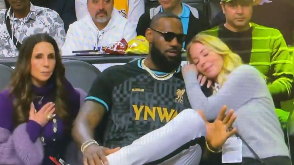 NBA world reacts to LeBron James’ viral courtside moment