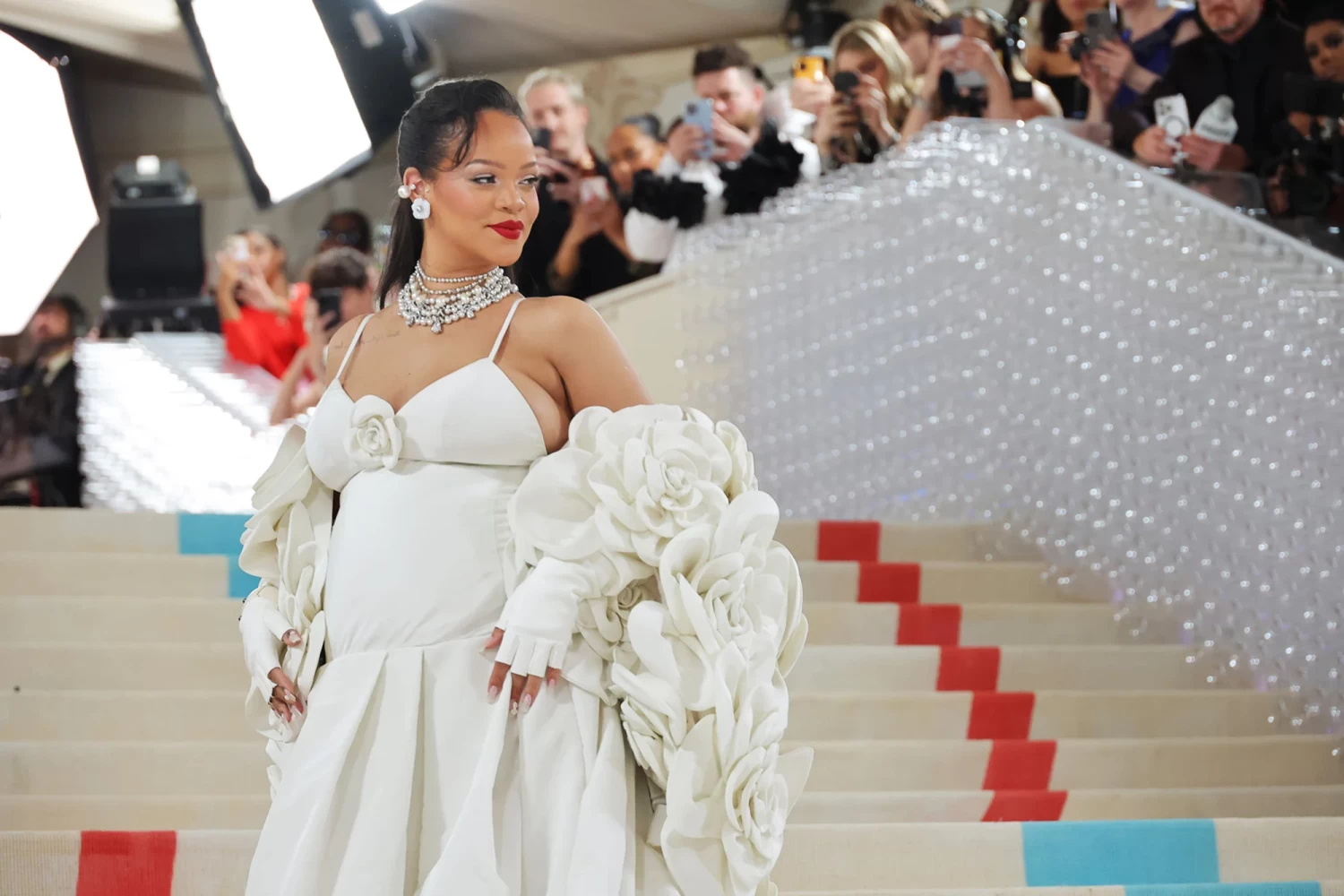 Rihanna's arrival last year marked the grand finale of the red carpet. Mike Coppola/Getty Images