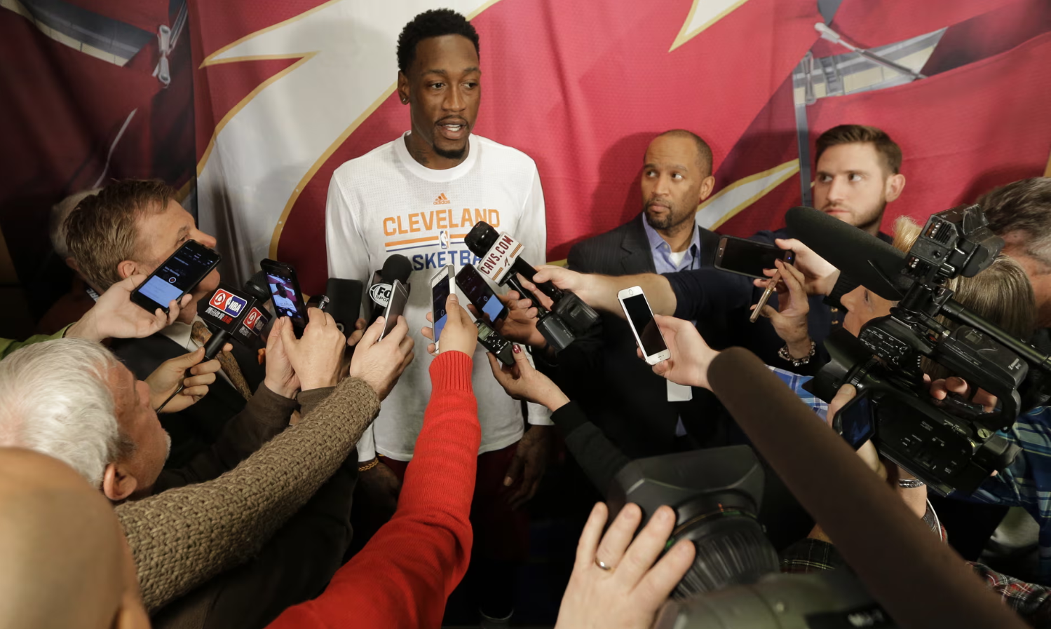 Larry Sanders during his short-lived return with the Cleveland Cavaliers. Photograph: Tony Dejak/AP