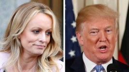 Stephanie Clifford, also known as Stormy Daniels, and US President Donald Trump, 30