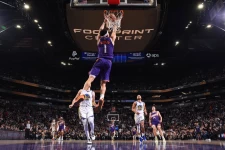 Garrett Ellwood/NBAE/Getty Images. Phoenix's Devin Booker dunks the ball during the game.