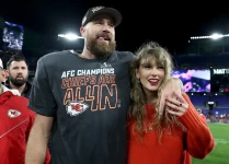 The Combination of Travis Kelce plus Taylor Swift creates an all-consuming content vortex. Photograph by Patrick Smith/Getty