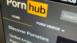 The Pornhub website is shown on a computer screen. A Senate bill is looking to make it harder for minors to access pornography online. (The Canadian Press)