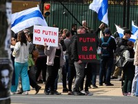 An anti-Putin rally in Washington, DC. Picture: Roberto Schmidt/AFP