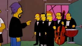 The Simpsons has predicted a crossover between two unlikely iconic music groups. Picture from Twitter.