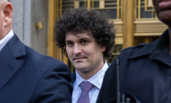 Sam Bankman-Fried leaves the federal courthouse in New York City on 26 July 2023. Photograph: Angela Weiss/AFP/Getty Images