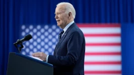 President Joe Biden delivers remarks on student loan debt at Madison College, Monday, April 8, 2024, in Madison, Wis. (AP Photo/Evan Vucci) Evan Vucci/AP