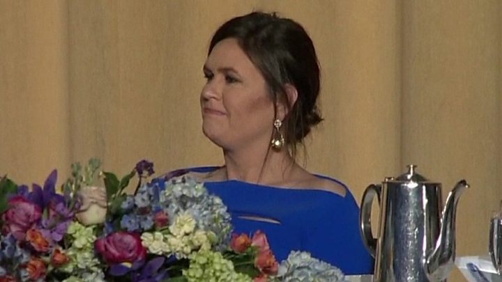Comedian Michelle Wolf tore into Sarah Sanders as she sat just a metre away