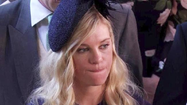 Chelsy Davy looked a little reflective during the royal wedding over the weekend. Picture: NBCSource:Supplied