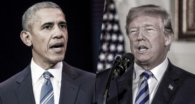 Former President Barack Obama and President Trump. (Photos: Stephane Cardinale—Corbis/Getty Images—Chip Somodevilla/Getty Images)