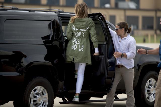 Melania Trump wears jacket with 'I really don't care, do u?' on it to visit border facilities