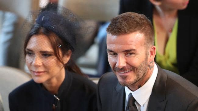 David and Victoria Beckham. Picture: Danny LawsonSource:AFP