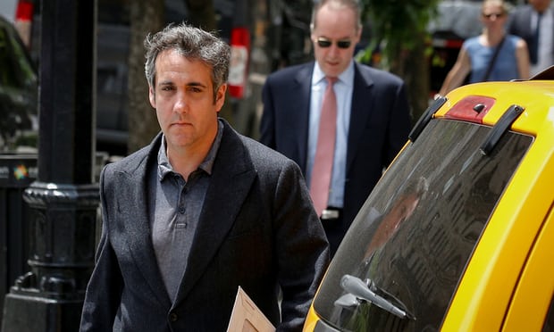 Michael Cohen on Friday. His home and offices were raided by FBI agents in April. Photograph: Brendan Mcdermid/Reuters