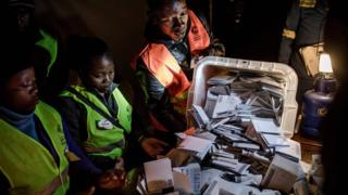 AFP / Vote counting continued through the night