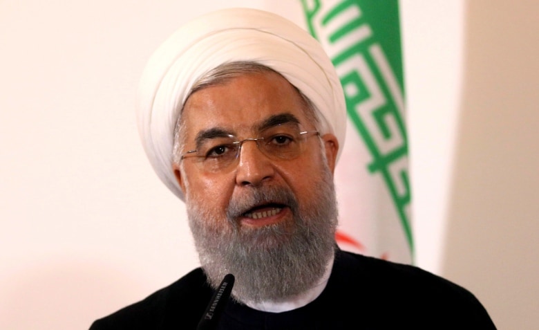 Iranian President Hassan Rouhani cautioned Trump on Sunday about pursuing hostile policies against Tehran. (Ronald Zak/Associated Press)