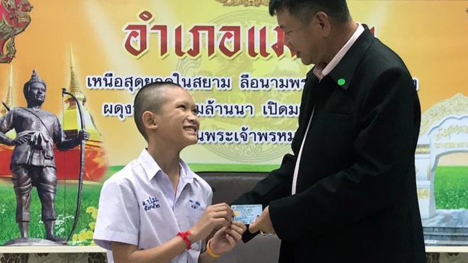 EPA / Mongkol Boonpiam (pictured), two of his teammates and their coach have all been awarded citizenship