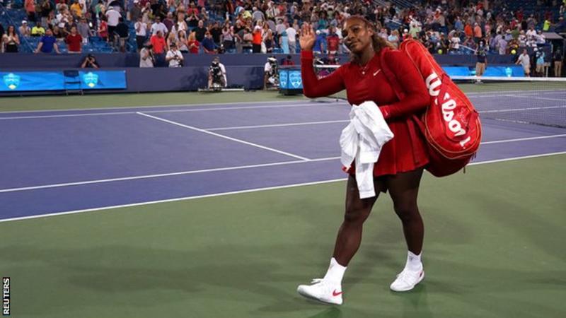 Serena Williams was looking to win her third title in Cincinnati
