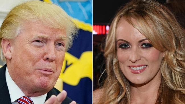 US President Donald Trump and adult film actress/director Stormy Daniels. Picture: AFPSource:AFP