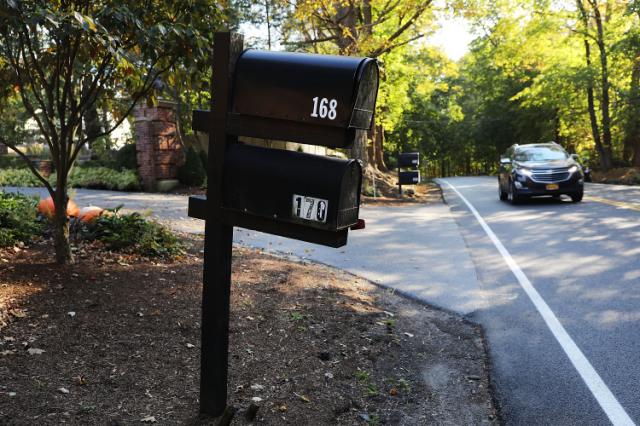 A mailbox stands in front of the Bedford, N.Y., residence of billionaire George Soros on Tuesday. (Photo: Spencer Platt/Getty Images)