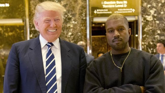 Kanye West and Donald Trump at Trump Tower in 2016. The two will have lunch together on Thursday at the White House. Picture: APSource:AP