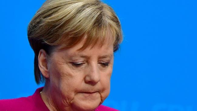 Angela Merkel will step down as German chancellor when her mandate ends in 2021 to make way for a successor following a series of regional vote defeats. Pic: AFPSource:AFP