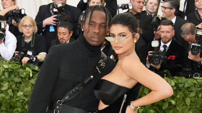 Travis Scott and Kylie Jenner. Picture: Neilson BarnardSource:Getty Images