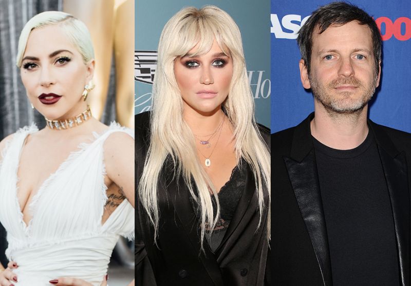 Lady Gaga’s deposition for the legal battle between Kesha, center, and Dr. Luke has been unsealed. (Photos: Getty Images)