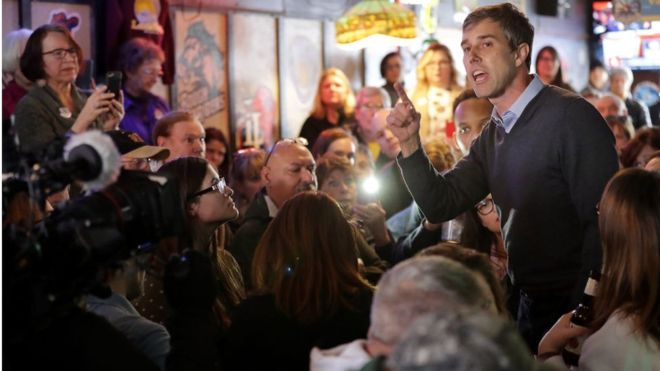 GETTY IMAGES / Mr O'Rourke has been campaigning in Iowa