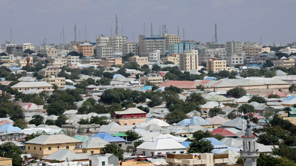 Feisal Omar, Reuters | An aerial view shows the downtown of Mogadishu, Somalia, February 14, 2018.