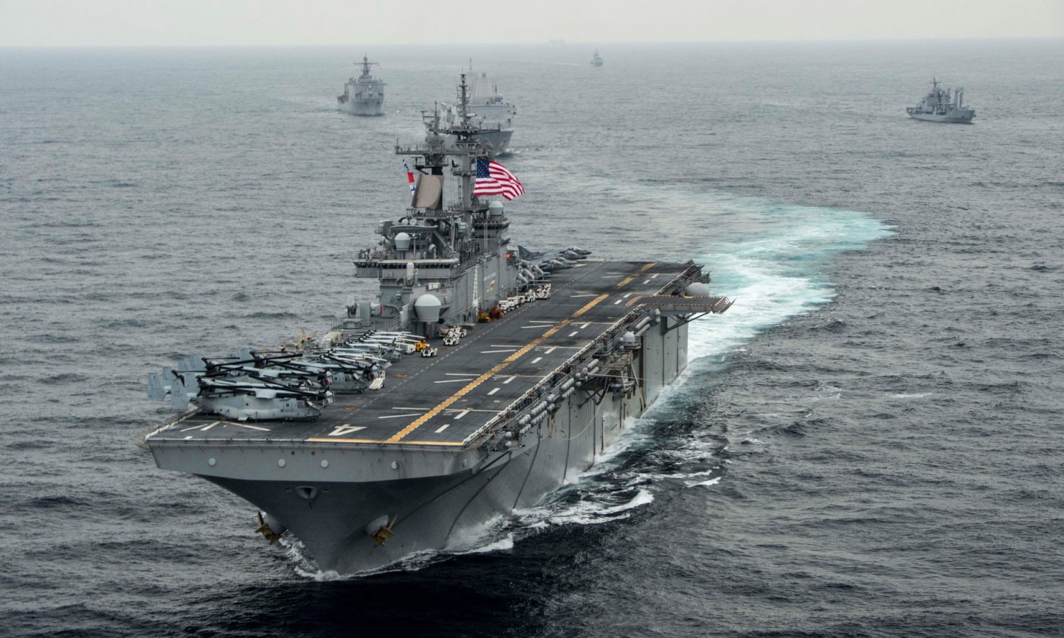 Trump said the USS Boxer took action after the drone came within 1,000 yards. Photograph: Craig Z Rodarte/AFP/Getty Images