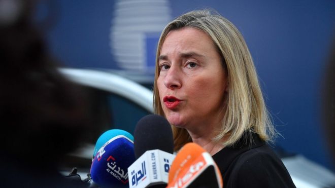 AFP /  Federica Mogherini insisted the nuclear deal was "still alive"