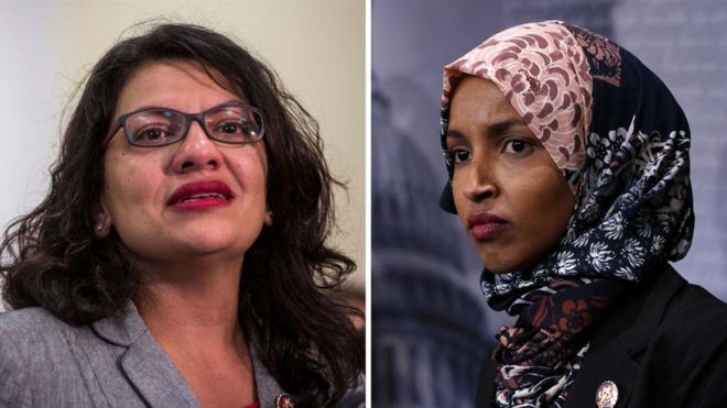 GETTY IMAGES / Congresswomen Rashida Tlaib (left) and Ilhan Omar