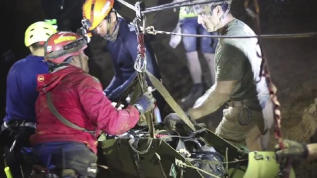 A Thai navy SEAL who helped save 12 boys and their soccer coach trapped in a cave has died of an infection he contracted during the rescue operation, Pic: APSource:News Corp Australia