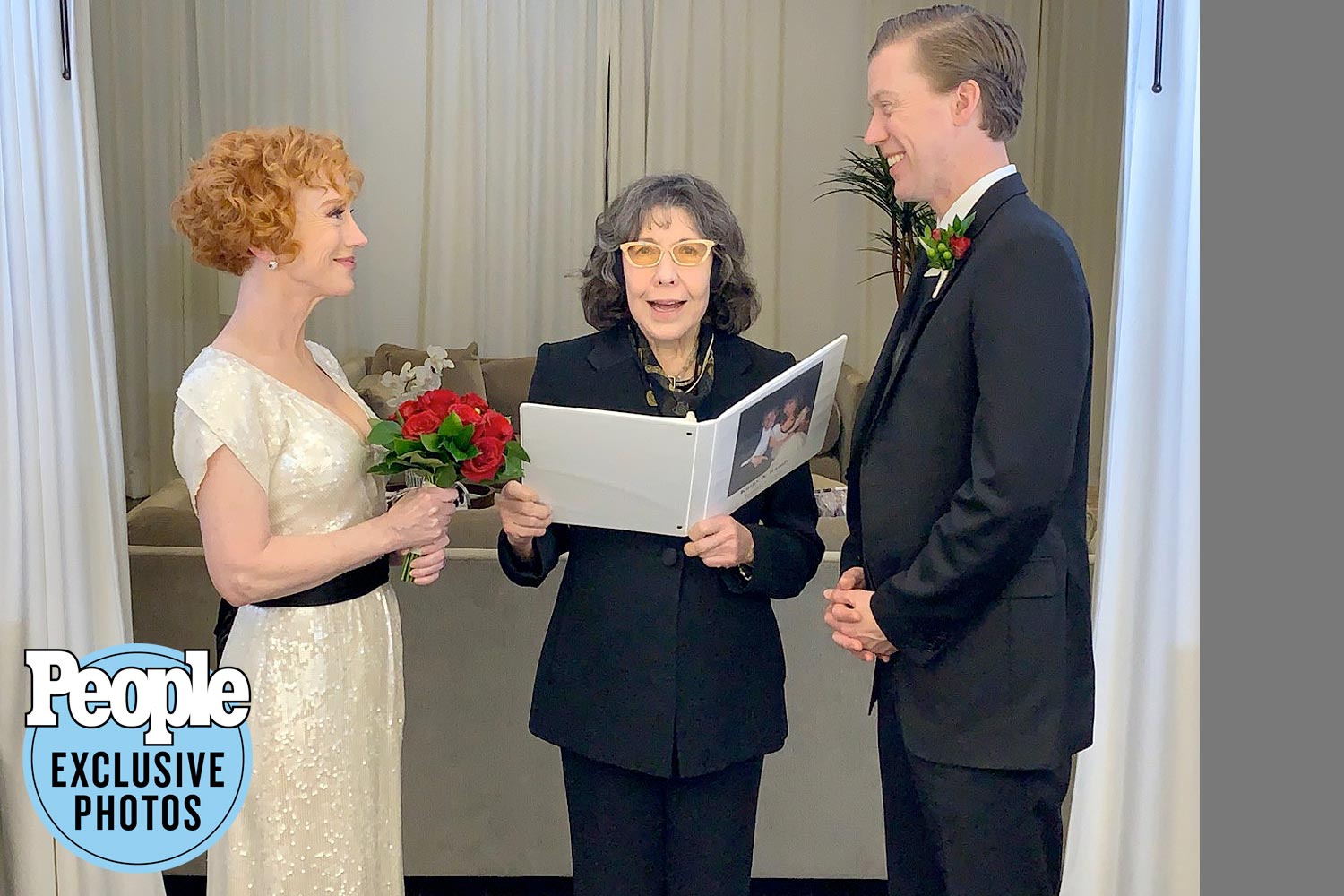 Kathy Griffin Got Married to Longtime Boyfriend on New Year's and Lily Tomlin Officiated — See the Pic!