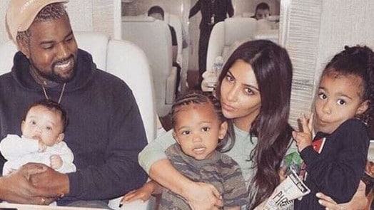 Kim Kardashian and Kanye West with their children Chicago, Saint and North. Picture: Supplied.Source:Supplied