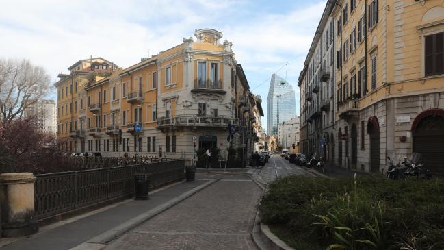 Some normally bustling streets in Italy are almost empty as the coronavirus takes its toll. Picture: Marco Di Lauro/Getty ImagesSource:Getty Images