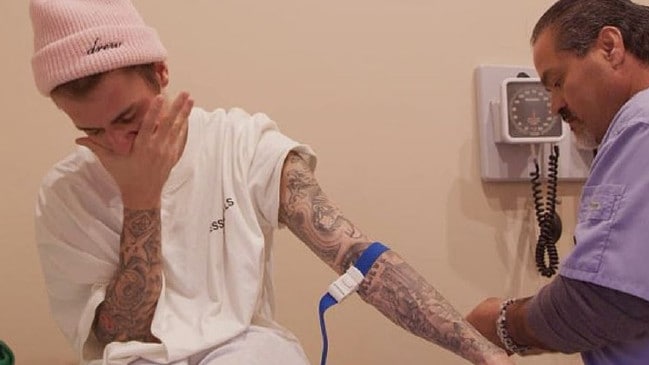 Justin Bieber has opened up about the depths of his drug addiction and the measures he’s taking to get healthy in a new documentary. Picture: YouTubeSource:YouTube
