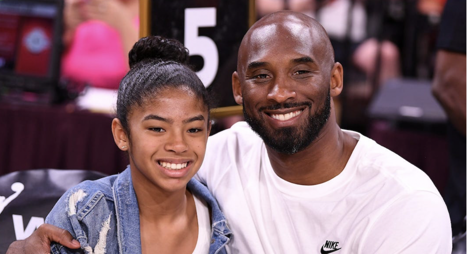 Kobe Bryant with his daughter Gianna at the WNBA All Star Game at Mandalay Bay Events Center in Las Vegas in July 2019. Stephen R. Sylvanie-USA TODAY via Reuters